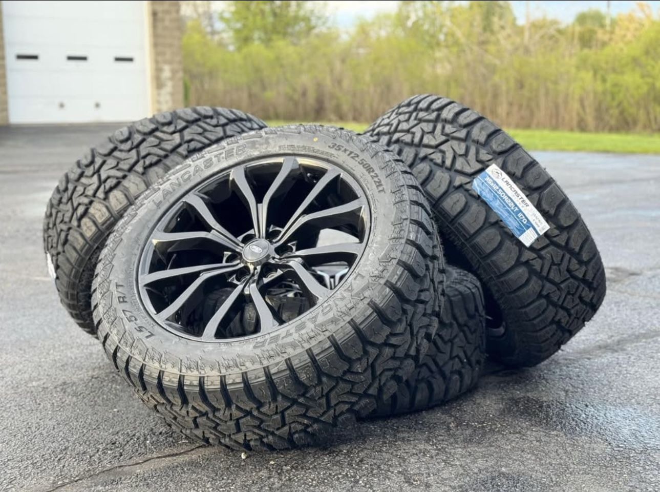 Ford F150 Black Wheels and Tires 22" Expedition Rims