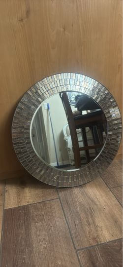 Round Mosaic Tile Wall Mirror