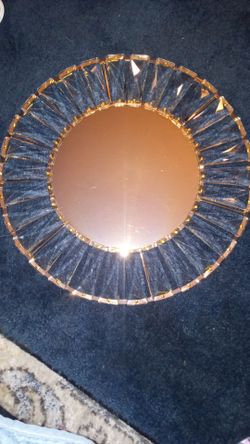 Round wall mirrorwith Crystal Border