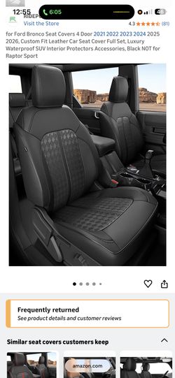 Customized Cover Seat For Ford Brondo 2023
