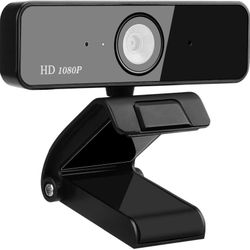 Aqonsie 1080P Webcam with Microphone, Auto Focus Full HD Computer Webcam 360 Degree Rotatable for PC Desktop Video Calling Recording Conferencing, Lap