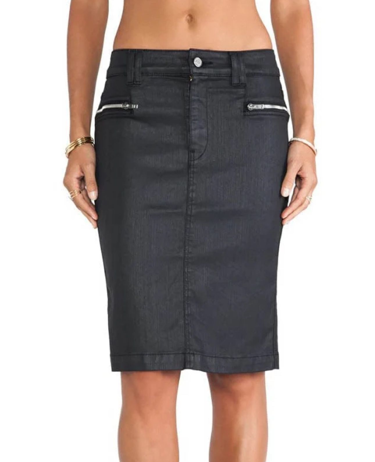 7 for all Mankind. "Fashion HW" pencil skirt with zippers 29
