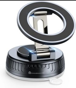 Vacuum & Magnetic Car Phone Holder for Magsafe 【Upgraded 120+ LBS】 360° Adjustab