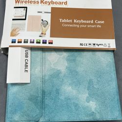 Tablet iPad Case- Blue W Keyboard