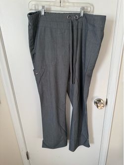 L grey scrub pant