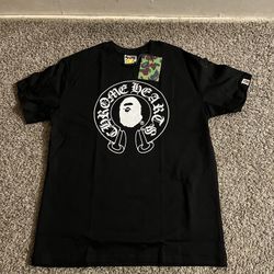Bape x chrome tee size M 