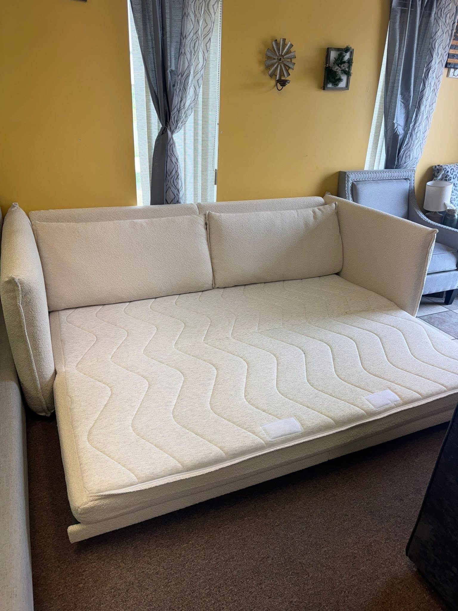 Byron Sofa Bed 92" (3.5-Seater), Ocean Salt (Luxe), Like New, Perfect Condition