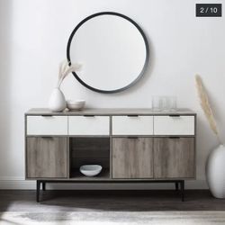 Sideboard Storage / Tv Console Entertainment Drawers And Shelves 