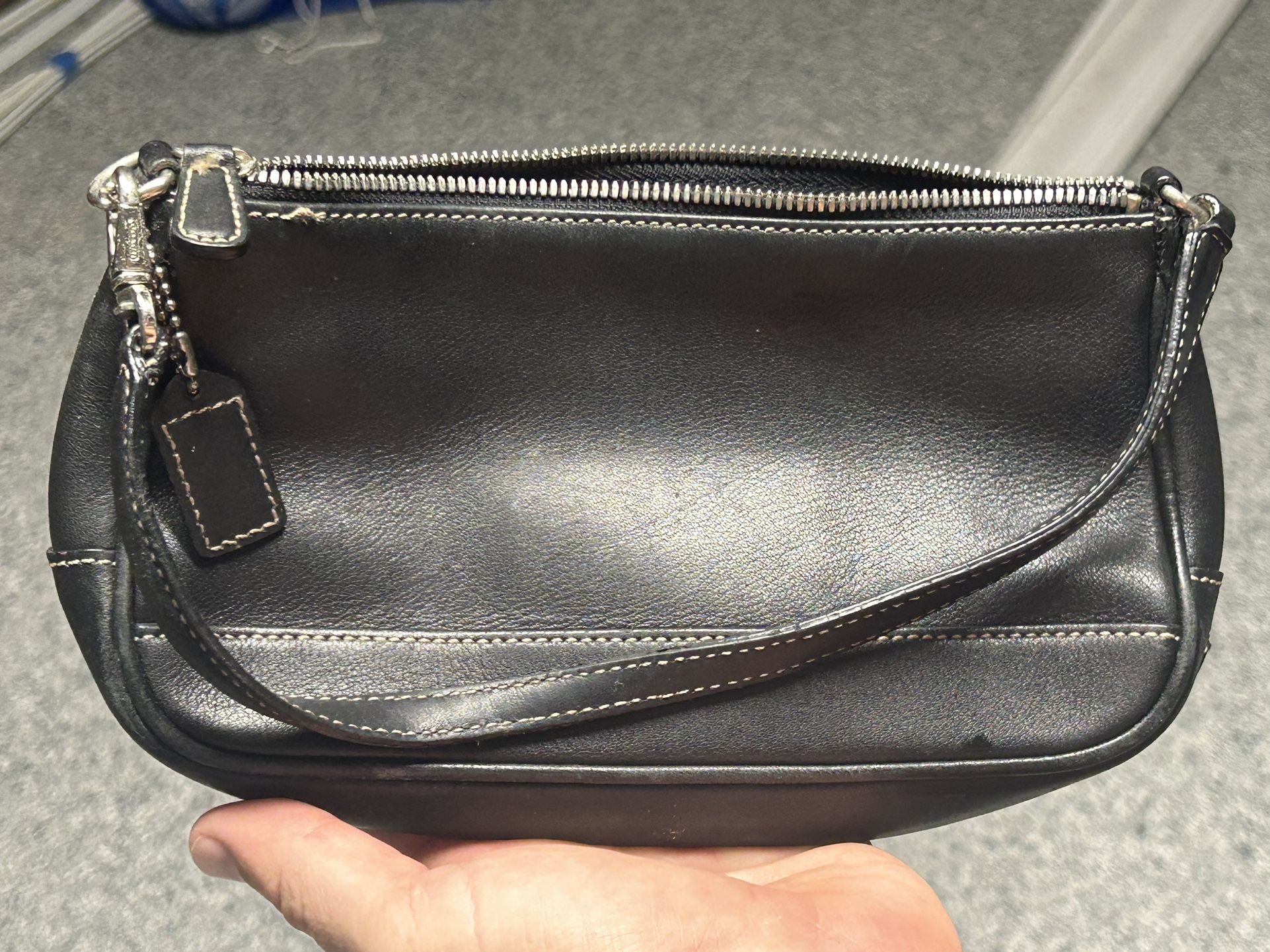 Two Black Coach Clutch Bags 