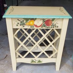 Wine RACK Hand PAINTED table