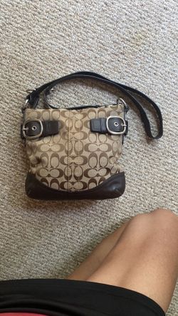 Coach Brown & Tan Signature Jacquard Soho Shoulder/Crossbody Bag