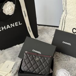 Chanel Leather Zipper Wallet 