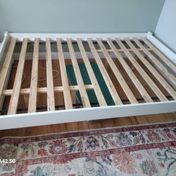 White Full size bed frame