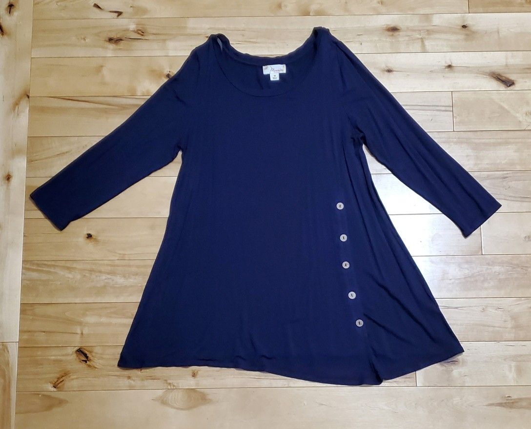NEW Misia Navy Blue Button Tunic (M)