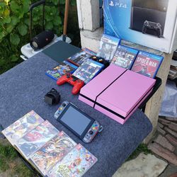 All Rose Gold Pink PS4 500GB With Box, 6 Games, 2 New controller $300! Combo or Nintendo Switch 2020 V2 256GB Combo $300! 4 Sealed Games