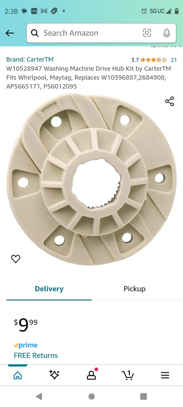 Washing Machine Drive Hub Kit