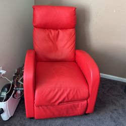 Red Reclining Sofa