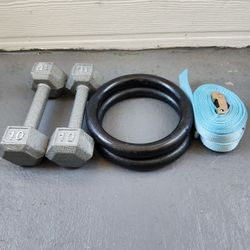 Olympic Rings & 10LBS DUMBELLS 