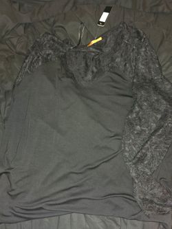 Black lace blouse
