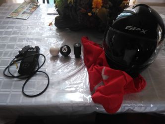 GPX racing helmet 50$ OBO -custom shifter 75 obo -8 ball shifter-$20 white ball shifter-$10