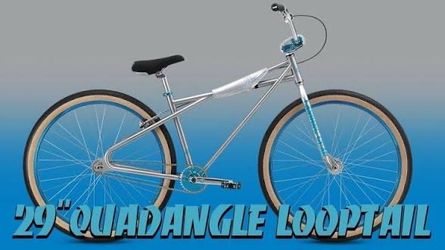 SE Racing  Quadangle 29” 2024 Silver Looptail  BMX Bike Retro Old School New cruiser