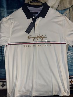 Tommy Hilfiger Men's Polo Shirt XL Red, White, Blue