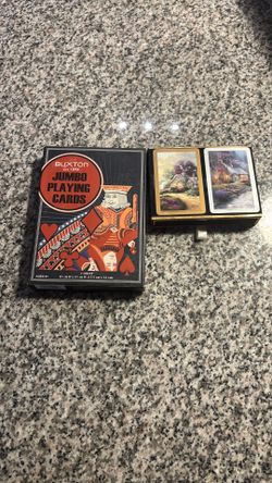 Jumbo playing cards and 2004 Thomas kinkade nice playing cards
