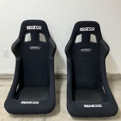 Sparco Sprint Racing Seats (Black, Cloth)