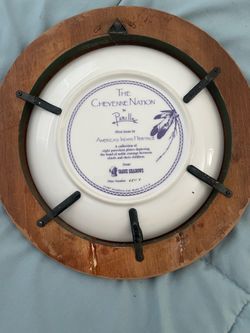 Ceramic plate with frame Native American