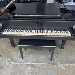 1920 Steinway & Sons Model O Grand Piano – Ebony, Original Ivory Keys + Bench