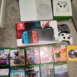 Nintendo Switch Xbox Four Controllers Games And A Xbox One Connect