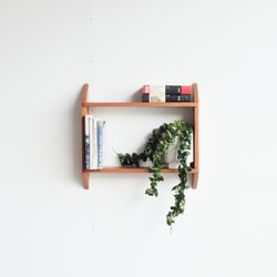 Danish Mid Century Teak Hanging Shelf 