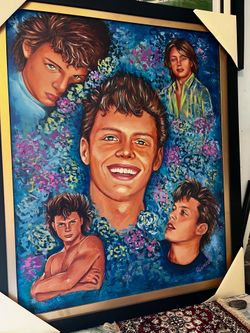 Large custom portrait of Luis Miguel signed by artist