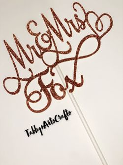 Mr & Mrs Cake Topper