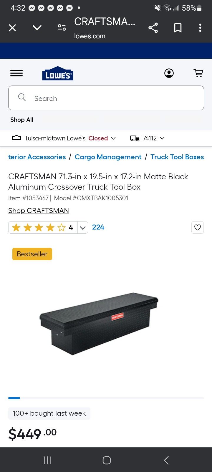 Craftsman Diamond Plate Toolbox