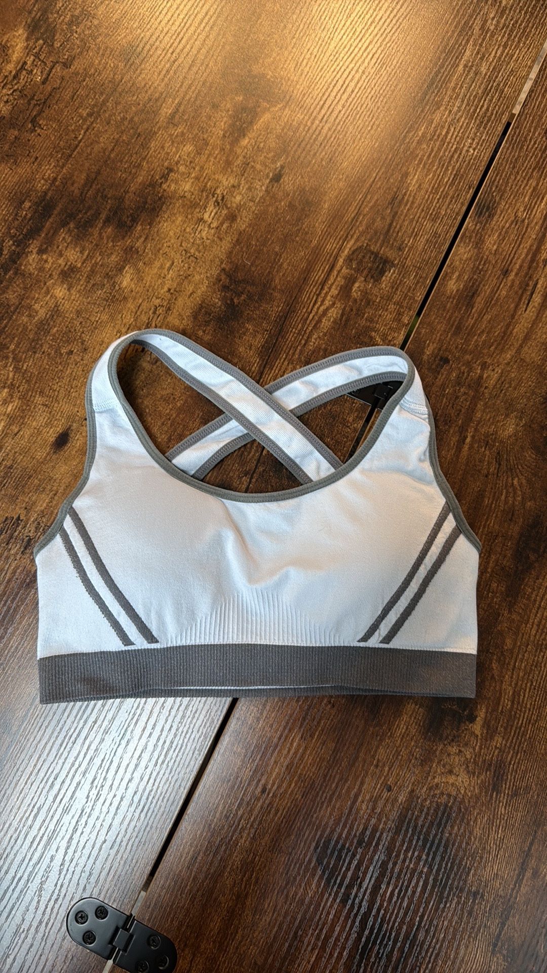 Light Gray Sports Bra, M, low impact
