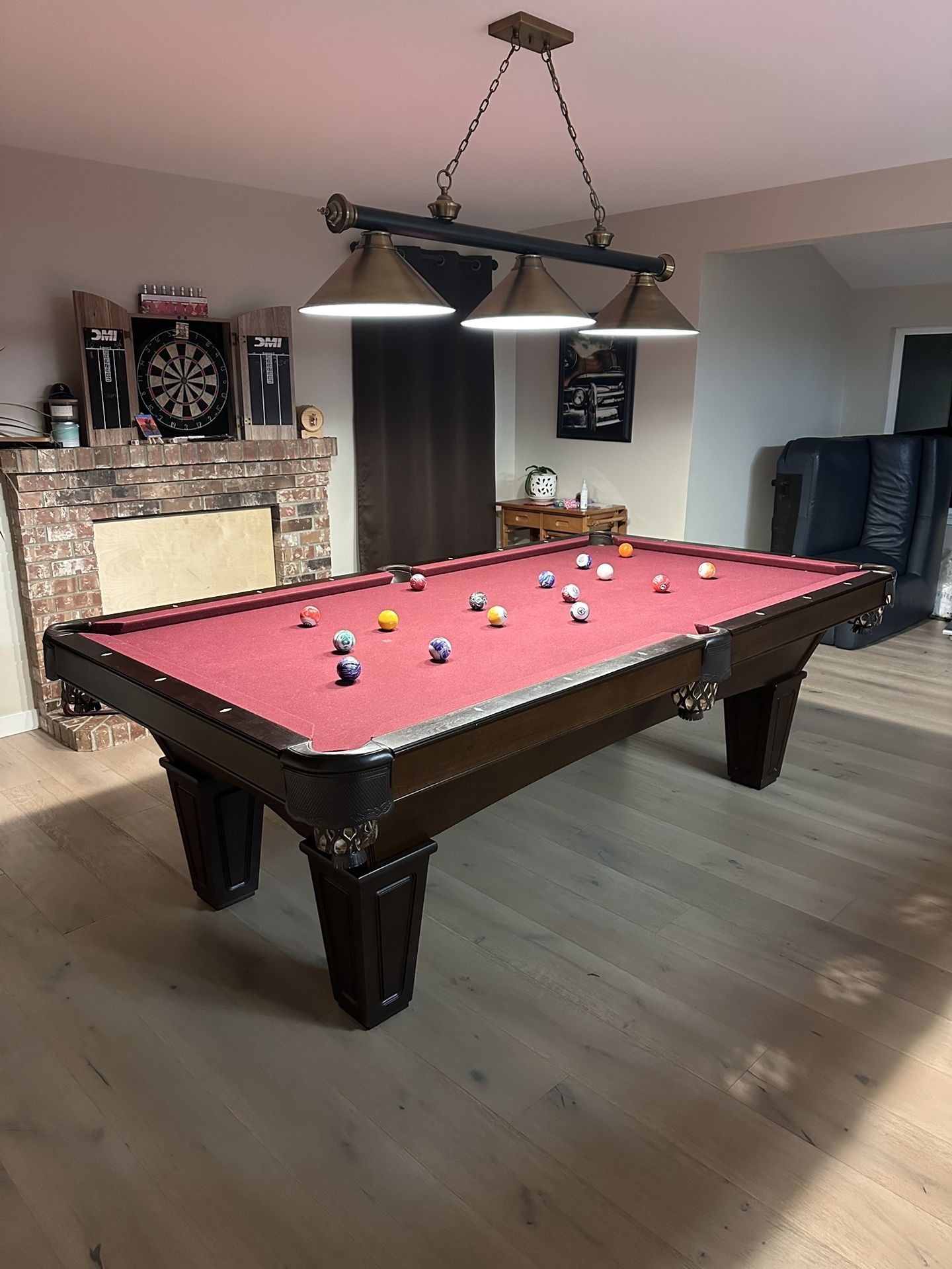 Brunswick Pool Table + Storage + Cues + Balls