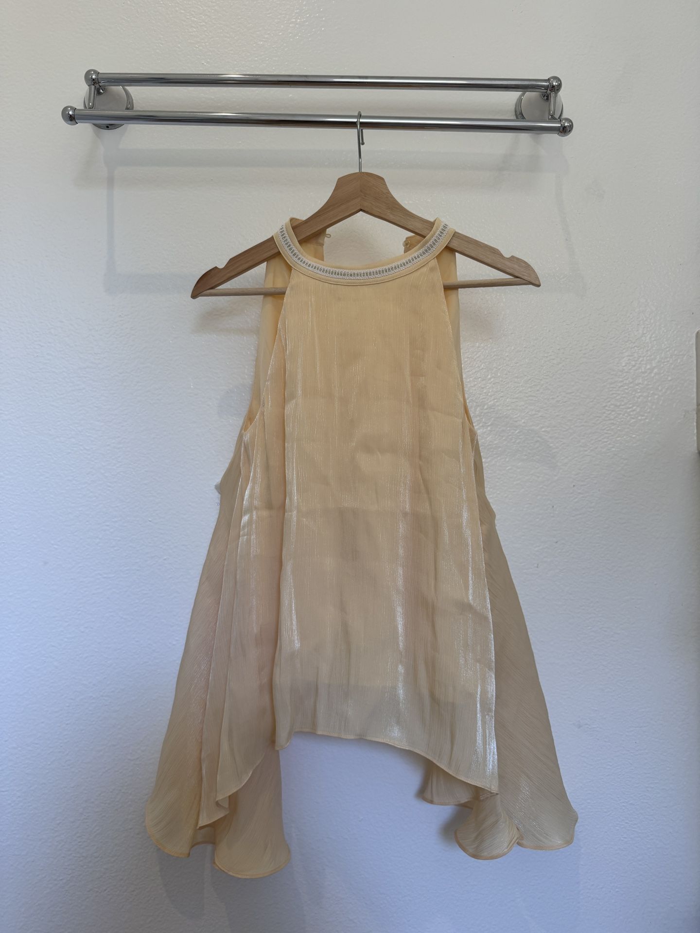 Soft Yellow Halter Neck Top