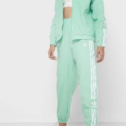 Adidas Originals Locked Up Jogger Track Pants Womens Size XS Mint Green FM2589