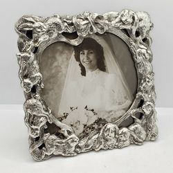 Arthur Court Bunny / Rabbit Cast Aluminum 5 1/2" x 5 1/2" Frame