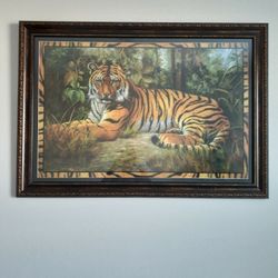 Fierce Tiger Framed Portrait 