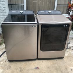 Samsung Washer And Dryer Beige-Gold 6 Month Warranty 