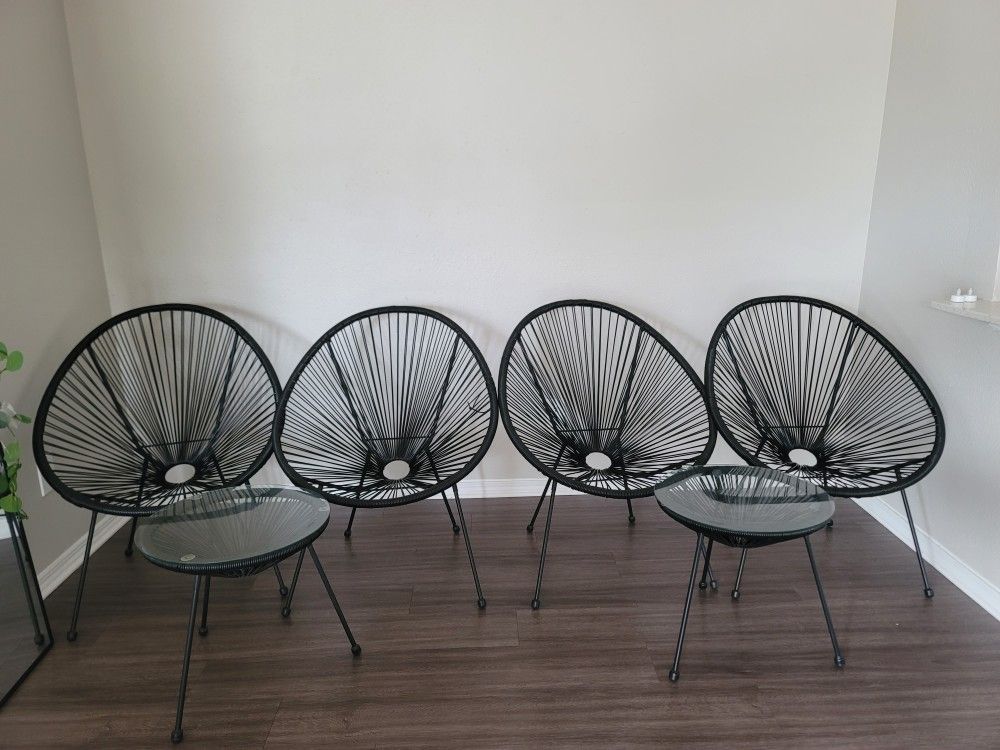 Patio acapulco chairs set