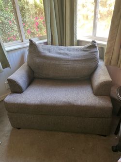 Gray love seat