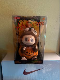 Check out the Pop Mart Labubu Happy Halloween Party Series-Sitting Pumpkin Vinyl Plush Pendant