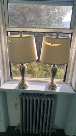 2  night desk lamps $40