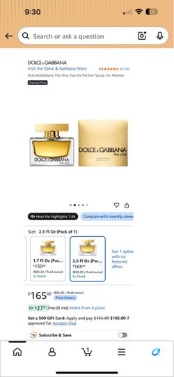 Dolce&Gabbana The One, Eau De Parfum Spray, For Women