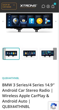 BMW 3 Series/4 Series 14.9ā³ Android Car Stereo Radio | Wireless Apple CarPlay & Android Auto | QLBX44THNBL