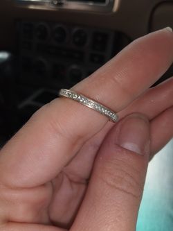 14k white gold wedding band