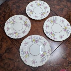 🌸 Vintage Syracuse China – Replacement Set of 4 Salad Plates (8”) 